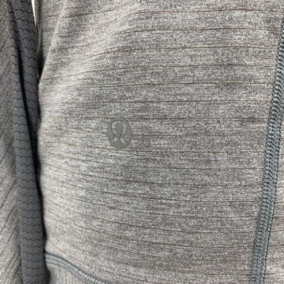 Lululemon Shirt Womens 4 Gray Run For Gold Long Sleeve Heathered Thumbholes Top - Picture 5 of 10